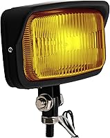 Vista 11 de FATECIM Faro delantero cuadrado vintage para motocicleta, lente transparente con visera universal para Harley Cruiser Bobber Chopper, Yamaha, Honda