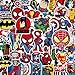 50 adesivi spider Adesivi per Bambini One Piece per computer portatili, impermeabili, in PVC, per decorazioni fai da te, per auto, moto, laptop, biciclette, skateboard, snowboard, bagagli, ecc. immagine