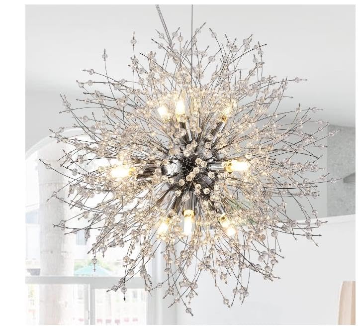 Feux d'artifice en cristal spoutnik lustre pissenlit