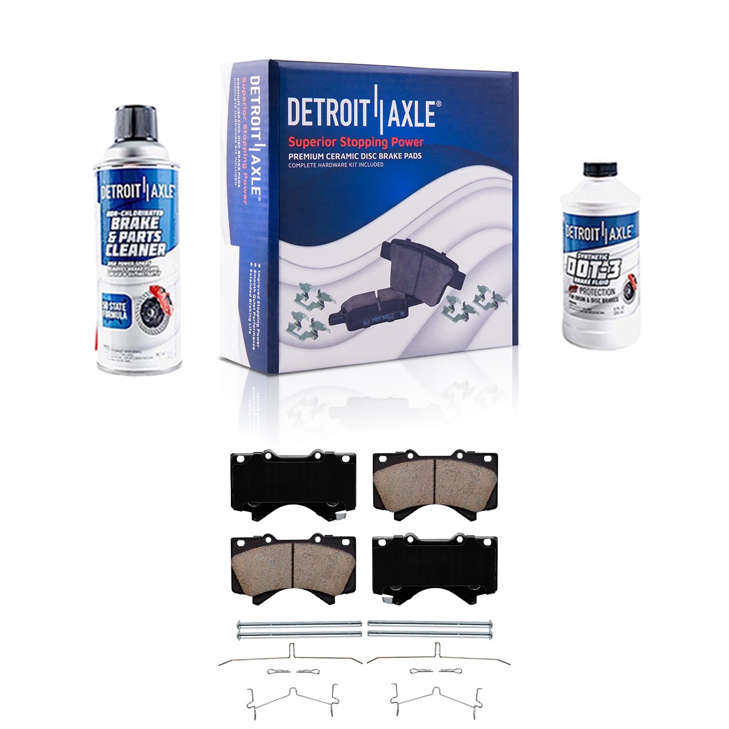 Detroit Axle - Front Brake Pads for Lexus LX570 Toyota Land Cruiser Sequoia