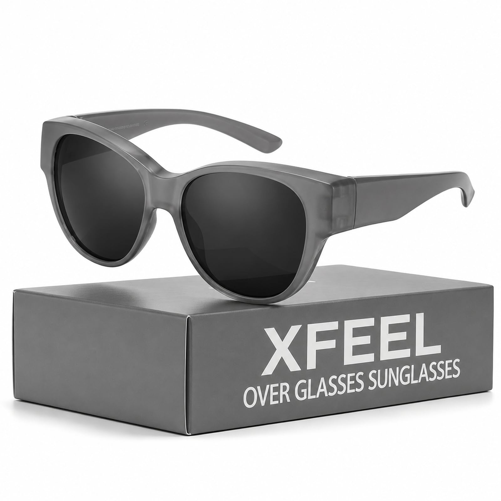 Xfeel Polarized Over Glasses Sunglasses for Women Fitover Sun Glasses | Sunglasses that Fit Over Glasses, UV400 Protection, Outdoor Driving Shades, Over Reading/Prescription Glasses Sunglasses