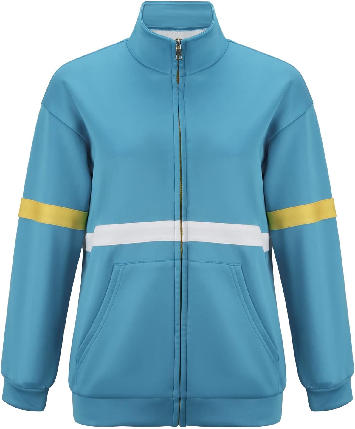 Max Mayfield Costume Jacket Zipper Up Hoodies Adult Kids Women's Blue Coat Sports Sweatshirt Gym Tracksuits Halloween Party (Kids, Small)