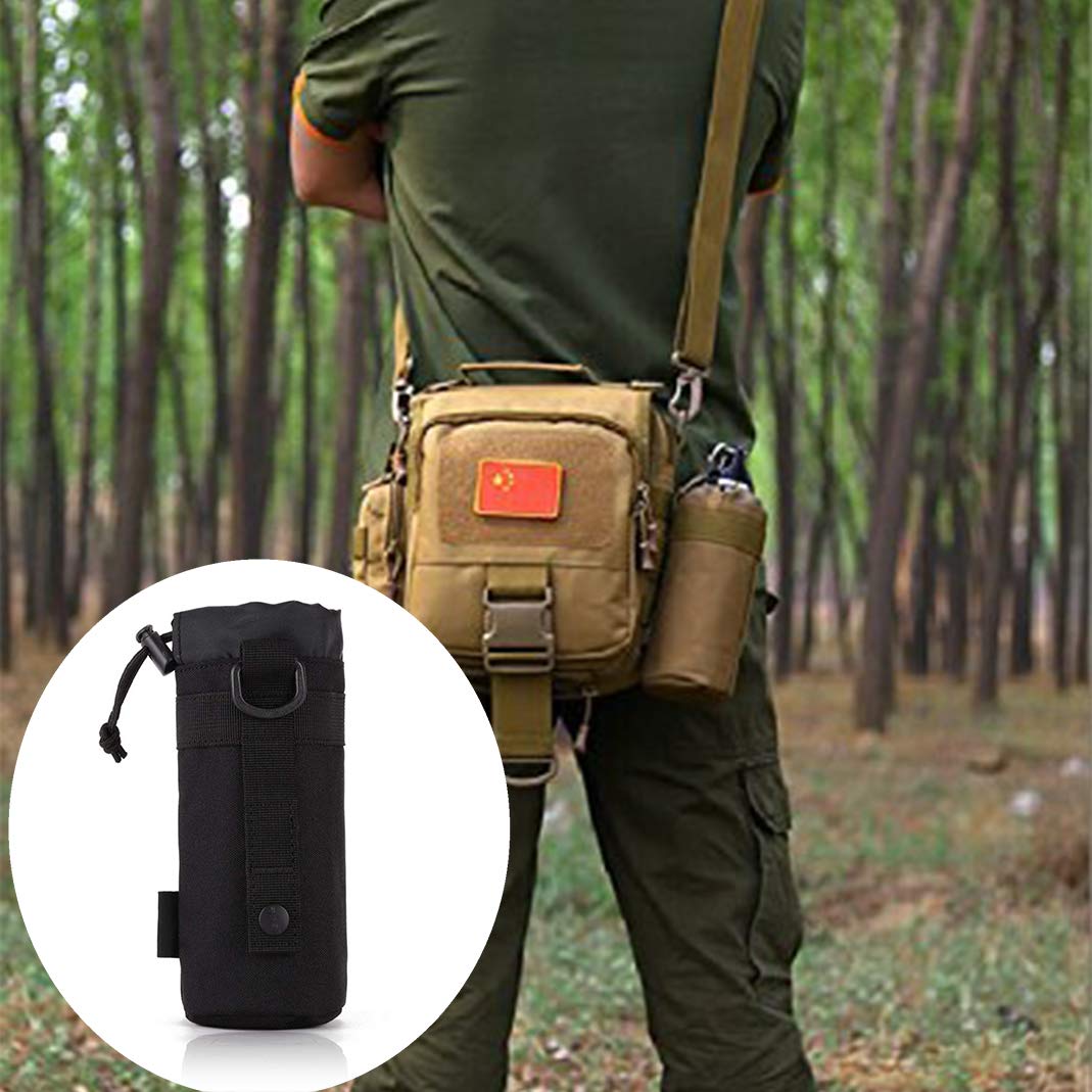 Borsa Bottiglia Outdoor,Borsa per Borracce Portabottiglie Militare per Campeggio Escursionismo Ciclismo 550ml