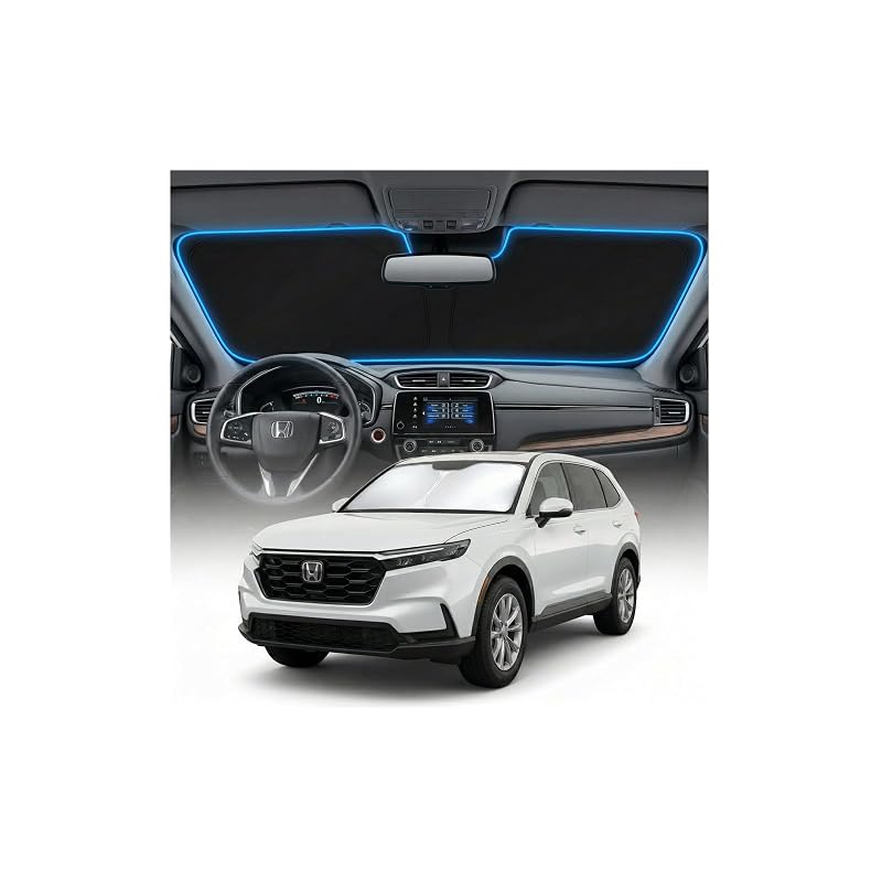 Protetor Solar Dobrável para Para-brisa Honda CRV 2023–2026 GLSBRCAO, Prata