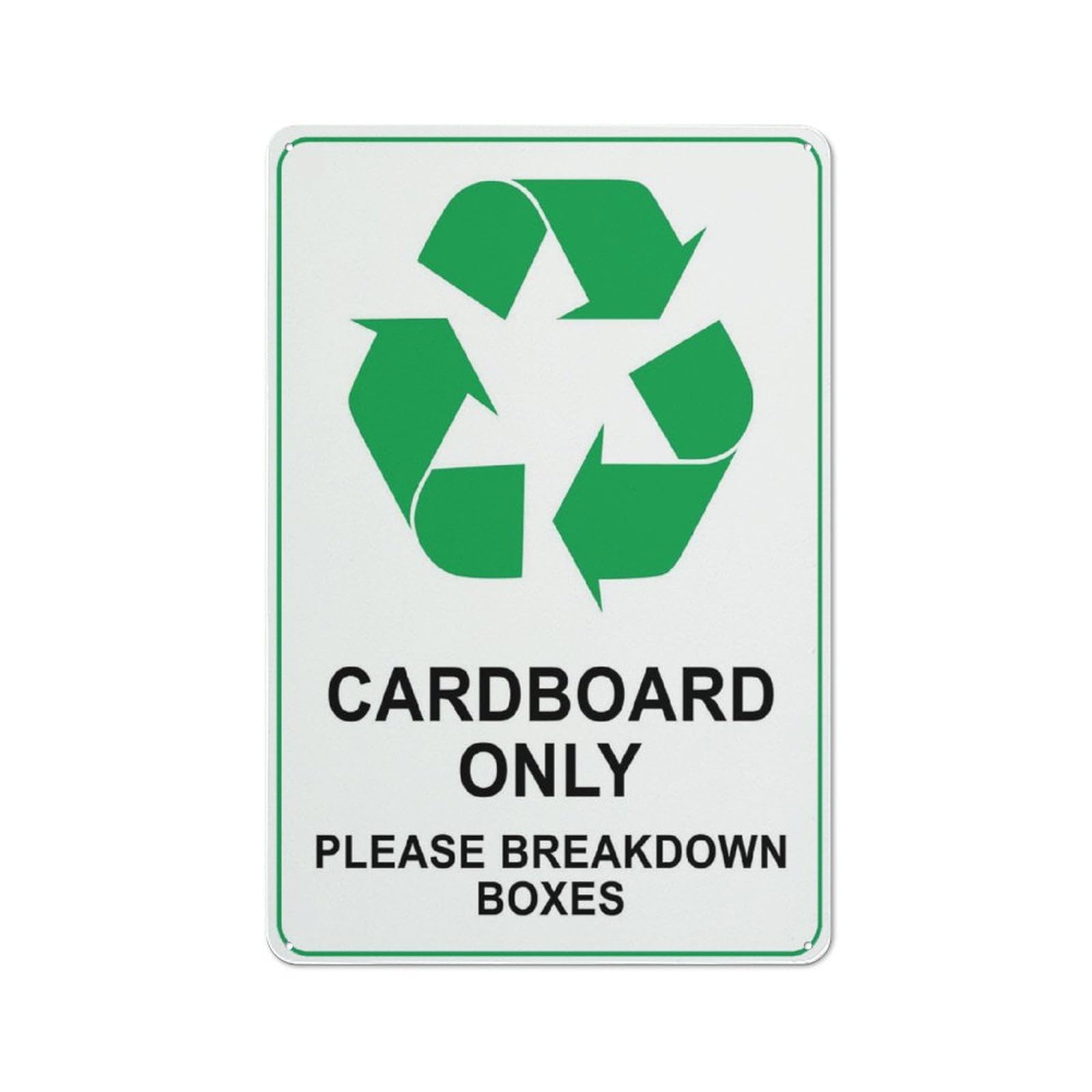 peiyeety Cardboard Only Please Breakdown Boxes Sign 8"X12" Rust Free Aluminum Signs Outdoor, Metal Tin Sign For Home, Business, Yard