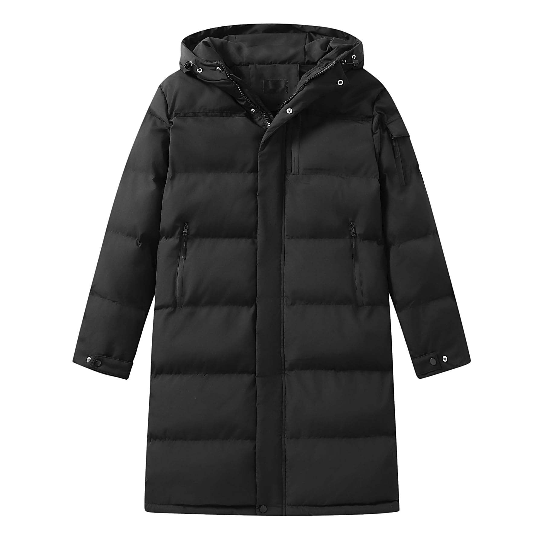Allthemen Abrigo de Plumas Hombre con Capucha Jacket Largo Acolchado Invierno Parka Cálido
