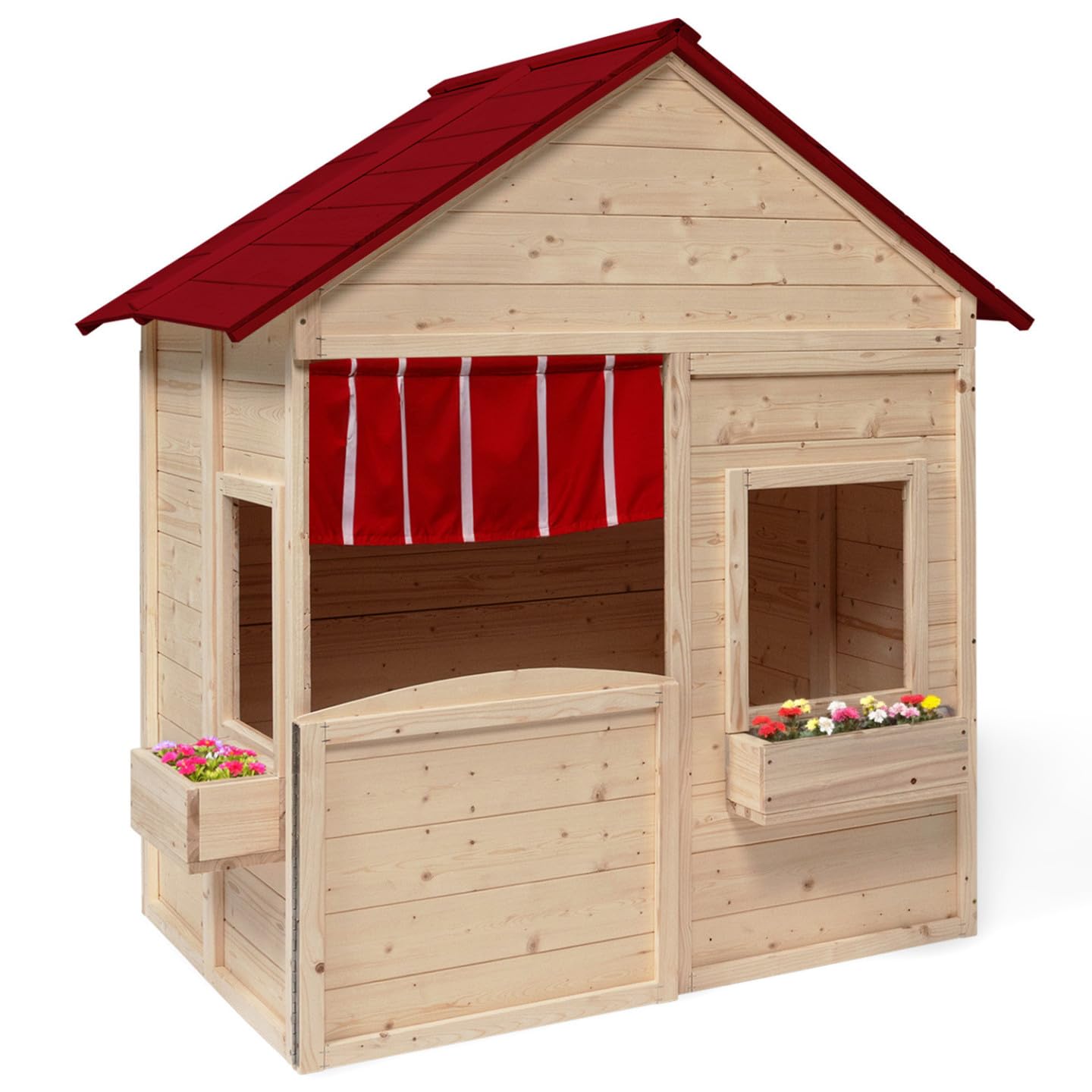 IDMarket - Maisonnette Enfant en Bois Adventure, cabane de Jeux extérieure