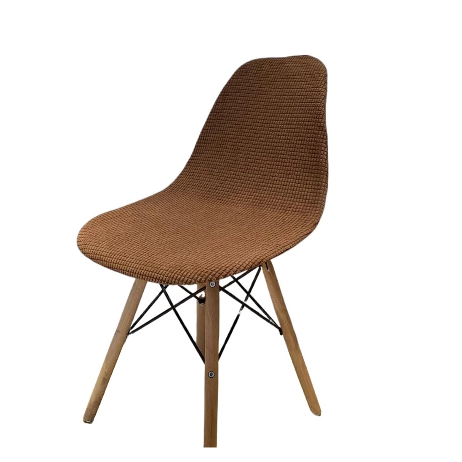 NFEKLFI Chair Cover Polar Fleece Shell Chair Cover Solid Color Jacquard Dining Slipcover Stretch Anti-dust Seat For Living Room Home for home(Coffee)