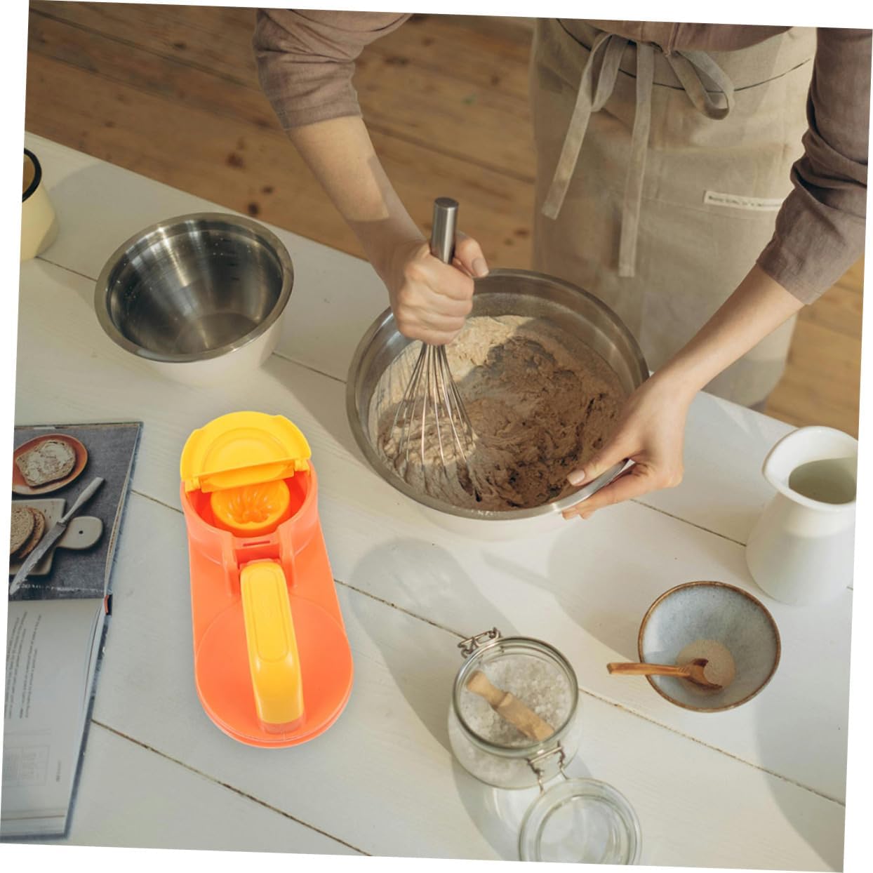 Zerodeko 2-Piece Dumpling Skin Press Maker Set Multi-Functional Handheld Dough Presser for Kitchen Convenient Dumpling Wrapper Tool for Making Baozi