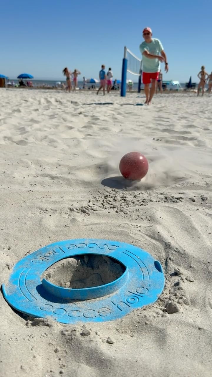 Bocce Hole™ Beach Game – Beach Bocce Expansion Set – Portable Target Scoring Rings and Sand Scoops for a New Beach Bocce Game – (Balls NOT Included)