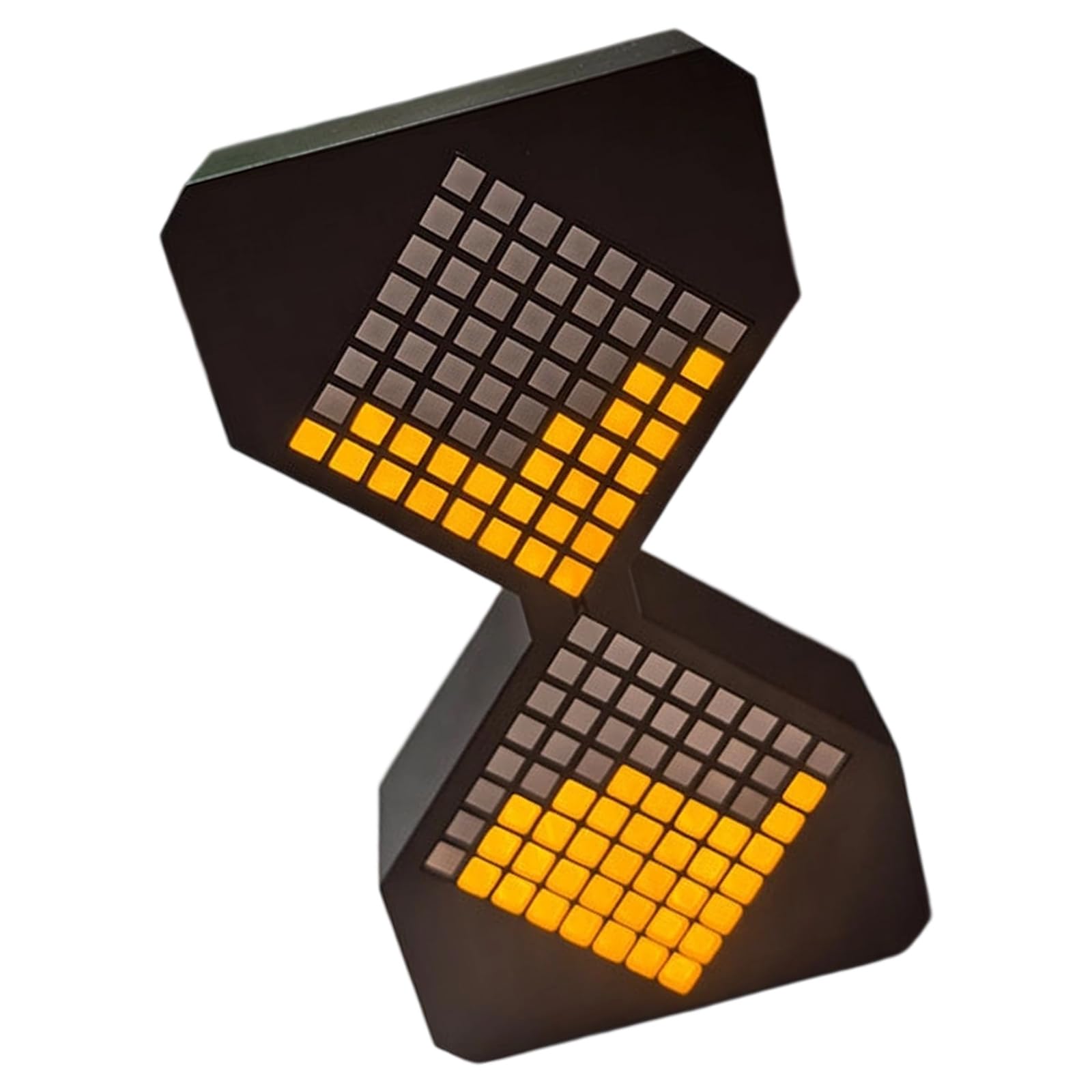 Apglsxy Black And Yellow Multifunctional Digital Sand Timer Usb Rechargeable Adjustable Brightness Modern Desktop Night Light Timer Digital