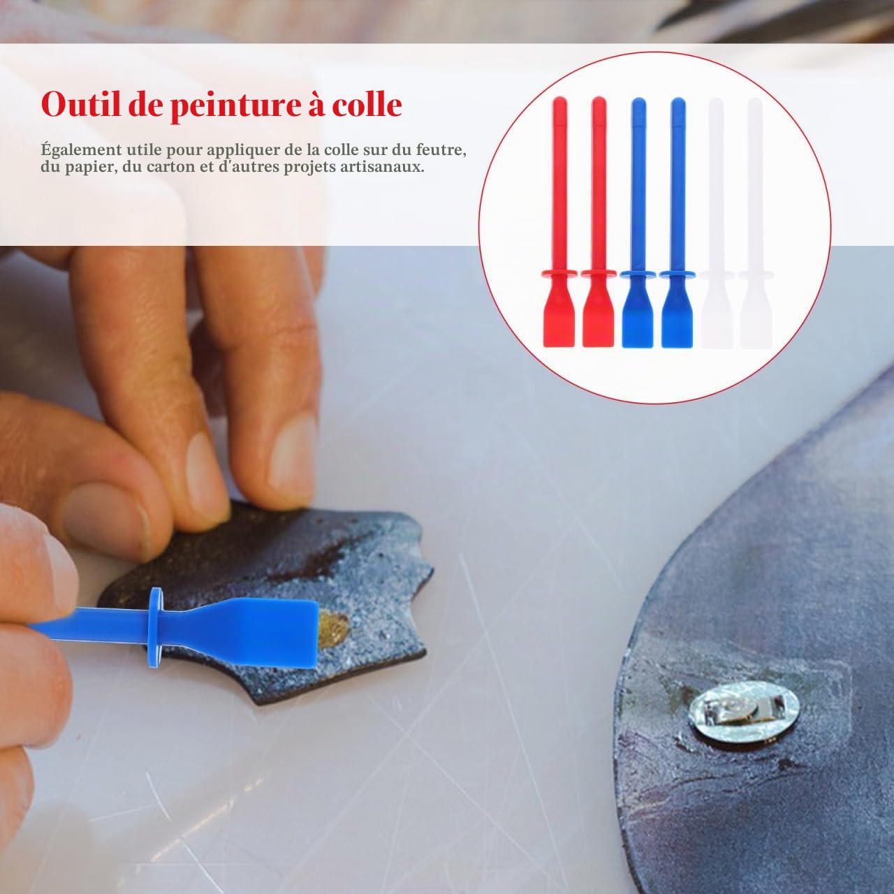 Housoutil Épandeur De Colle 12 Pièces Outil De Peinture À Colle Silicone Pour Bricolage Loisirs Créatifs Application Précise Avec Poignée Longue Et Nettoyage Facile