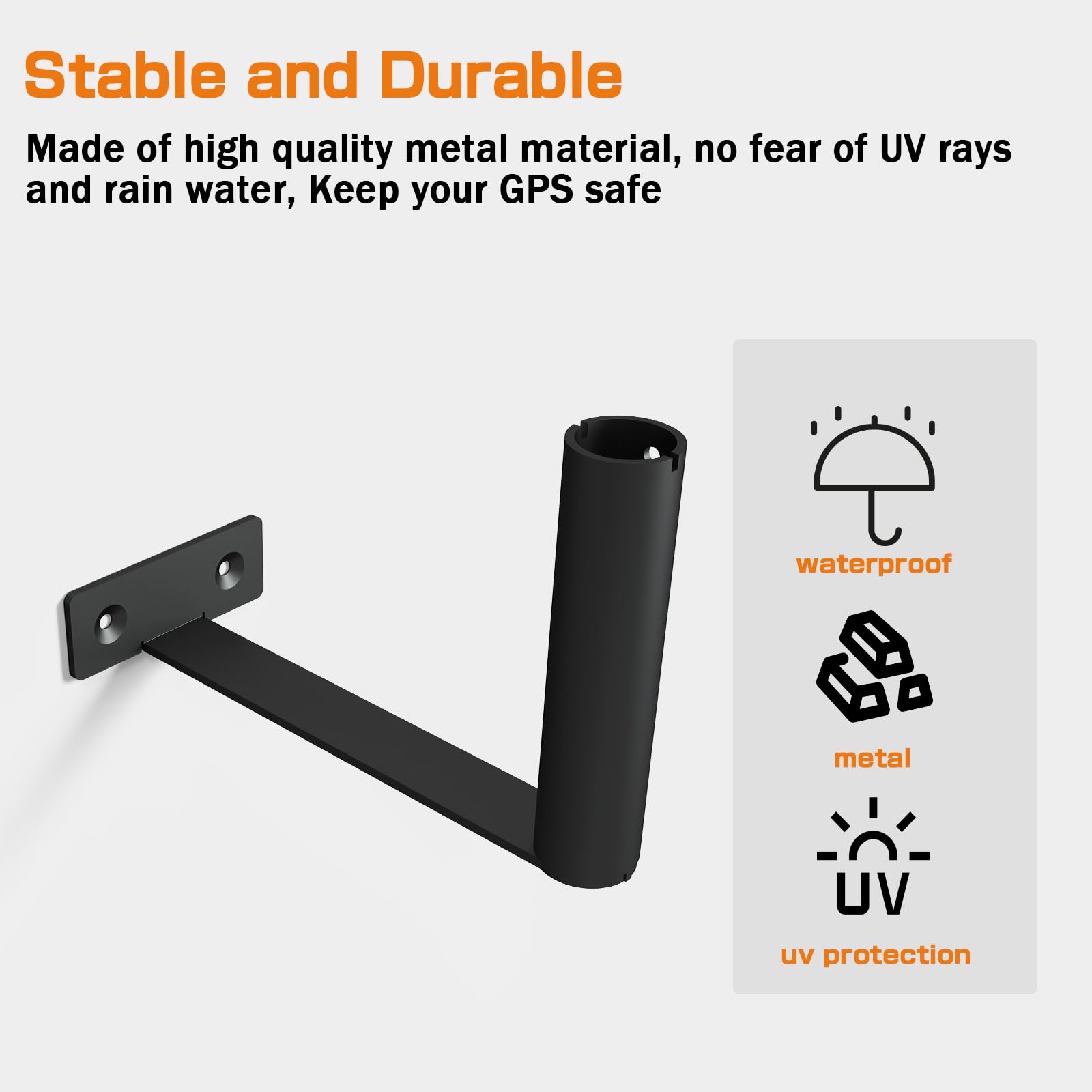 Wandhalterung kompatibel mit Segway Navimow GPS, 90° Edelstähle Winkelhalterung für Navimow i105E & i108E – Verbessertes Sichtfeld der Antenne – Wetterfest & Rostfrei - 4