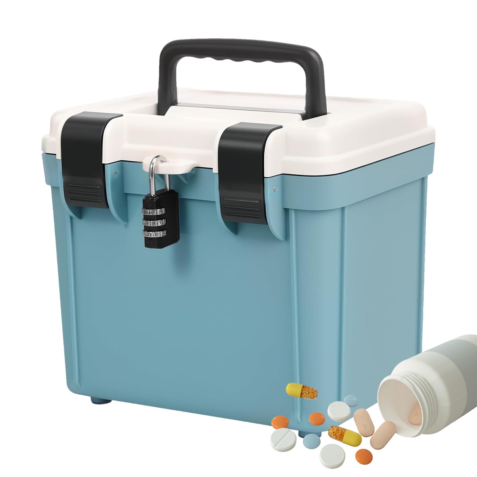 Boîte à pharmacie verrouillable contre les accidents domestiques pour outils