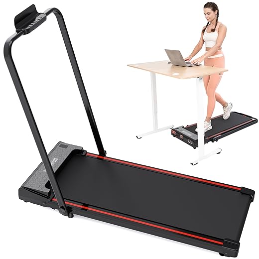 CITYSPORTS Folding Treadmill, 2 in 1 Folding Treadmill, Under Desk Folding Treadmill, Foldable Walking Pad with Handler, Running Treadmill