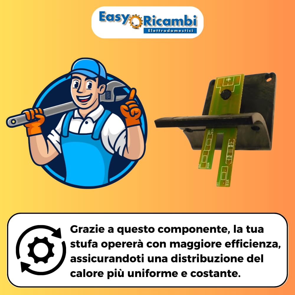 Easyricambi - Debimetro Stufa a Pellet, Sensore di Flusso Aria Modello LINX per Edilkamin 232770 295550, Misure 45x28x7 mm (Ricambio Supporto Nero)