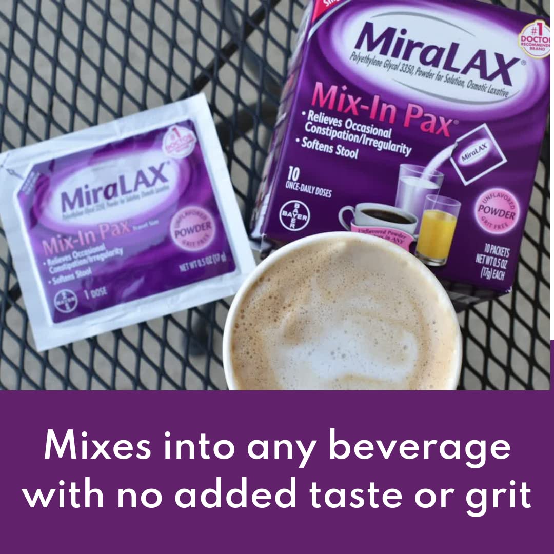 MiraLAX Laxative Powder for Gentle Constipation Relief...B088LF79CN