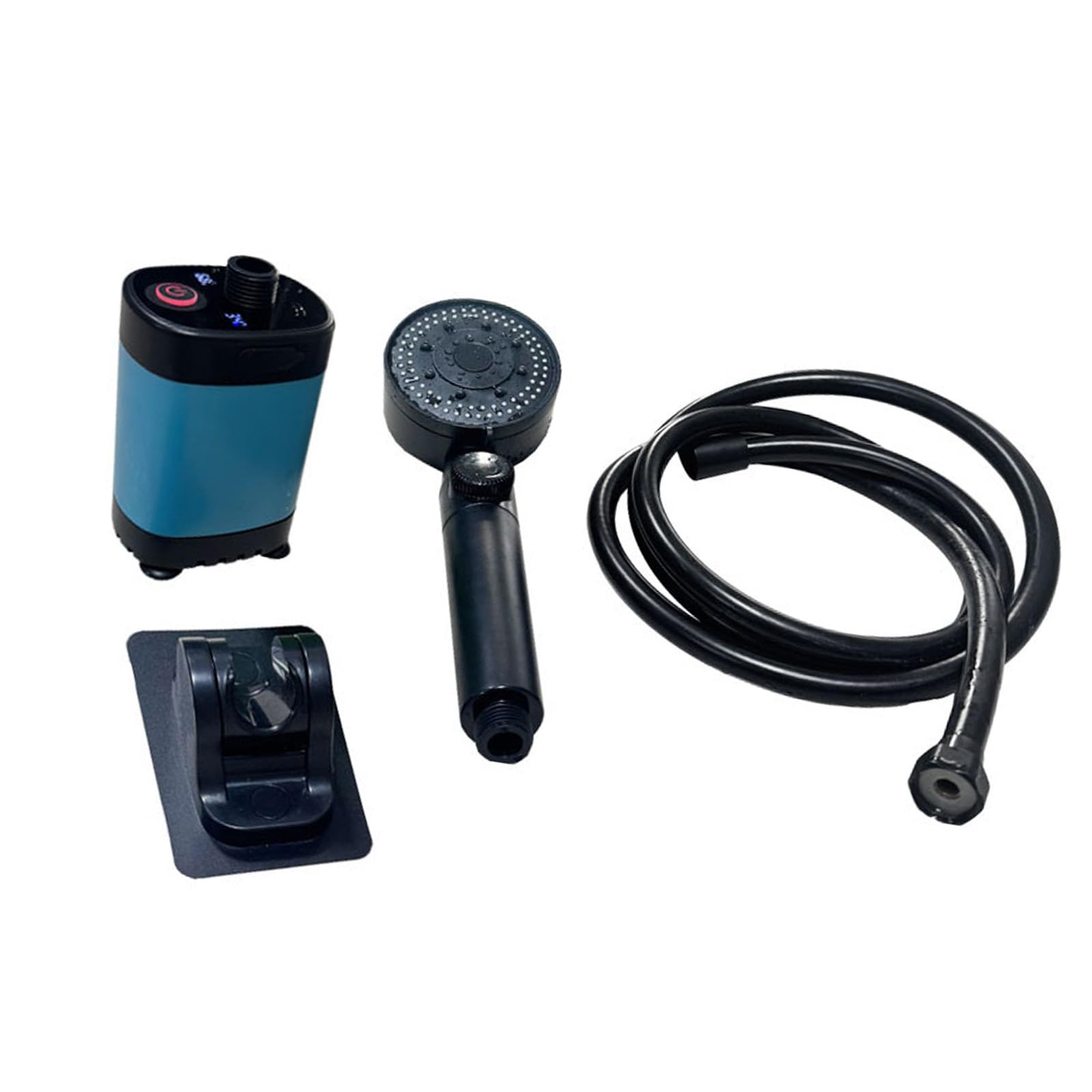 Doccia da campeggio ricaricabile USB compatta con display digitale portatile ABS doccia elettrica per campeggio escursionismo spiaggia all'aperto