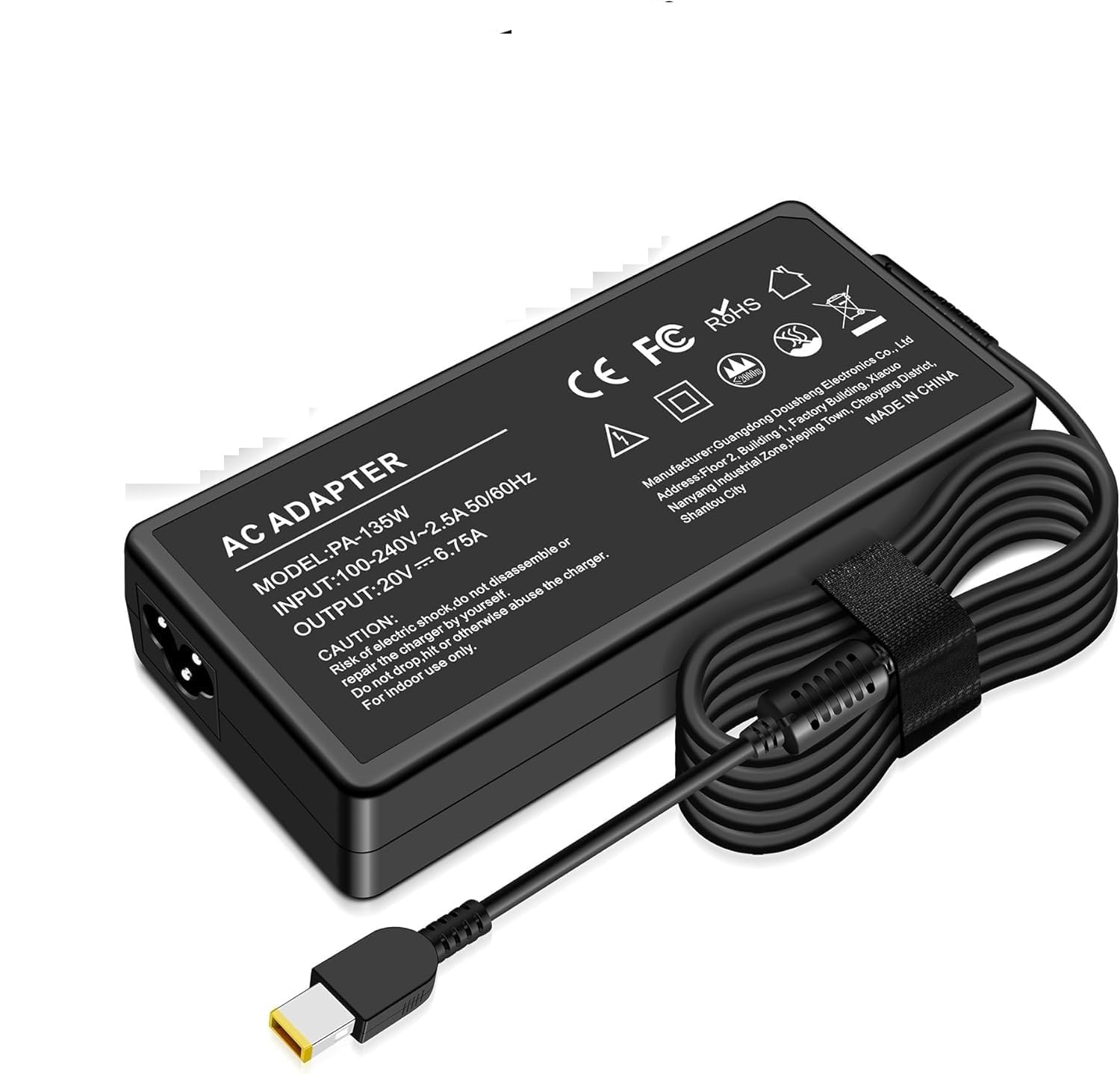 135W 20V 6.75A USB Laptop Adapter Charger for Lenovo ADL135NLC3A ADL135NDC3A Legion Y50 Y520 Y530 Gaming Series IdeaPad Y50-70 Y40-70 Y700 3-15 Gaming ThinkPad T440p T540p T570 W540 Adapter