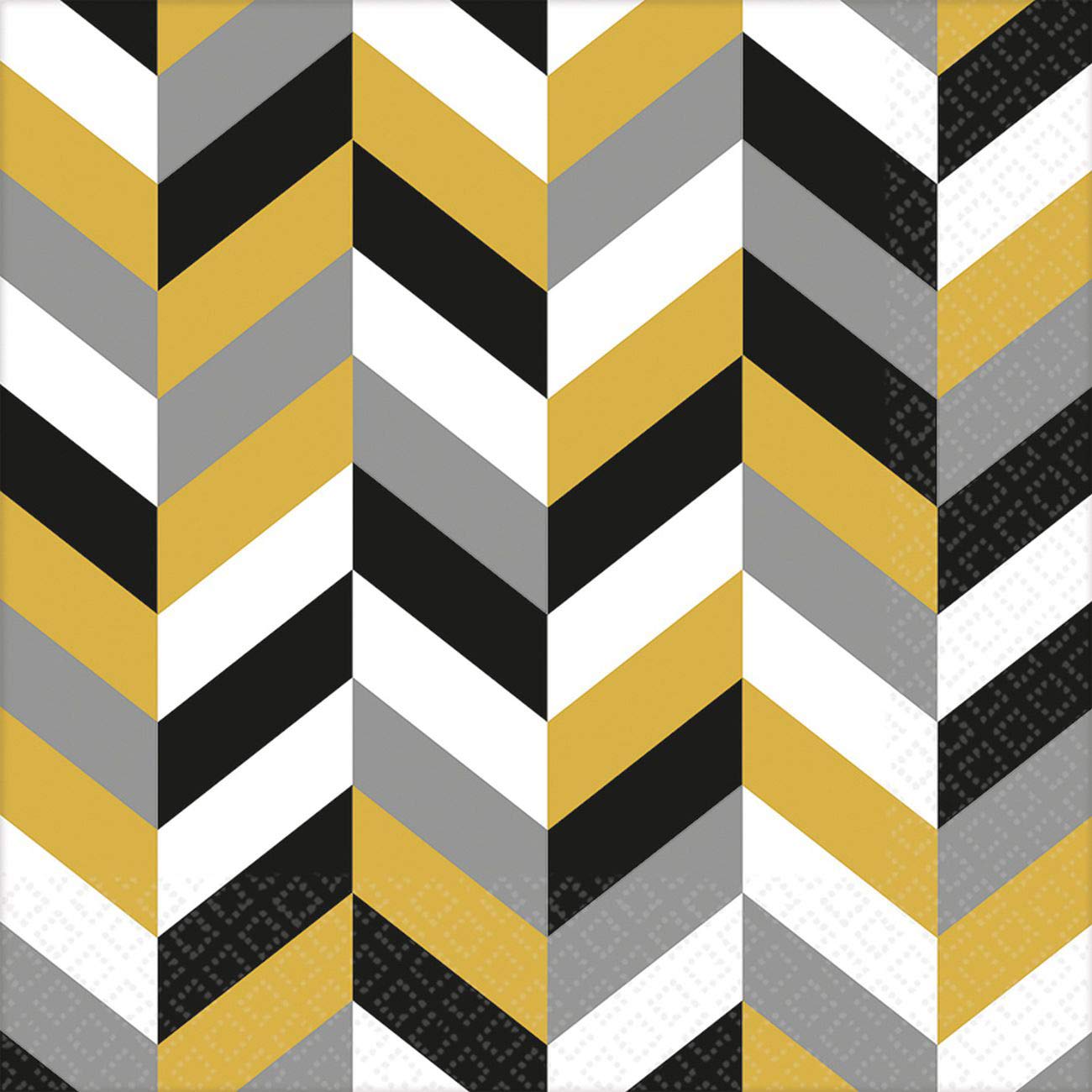 amscan 511642 16 Servietten Modern Metallic, Grau/Braun, x 6 1/2"
