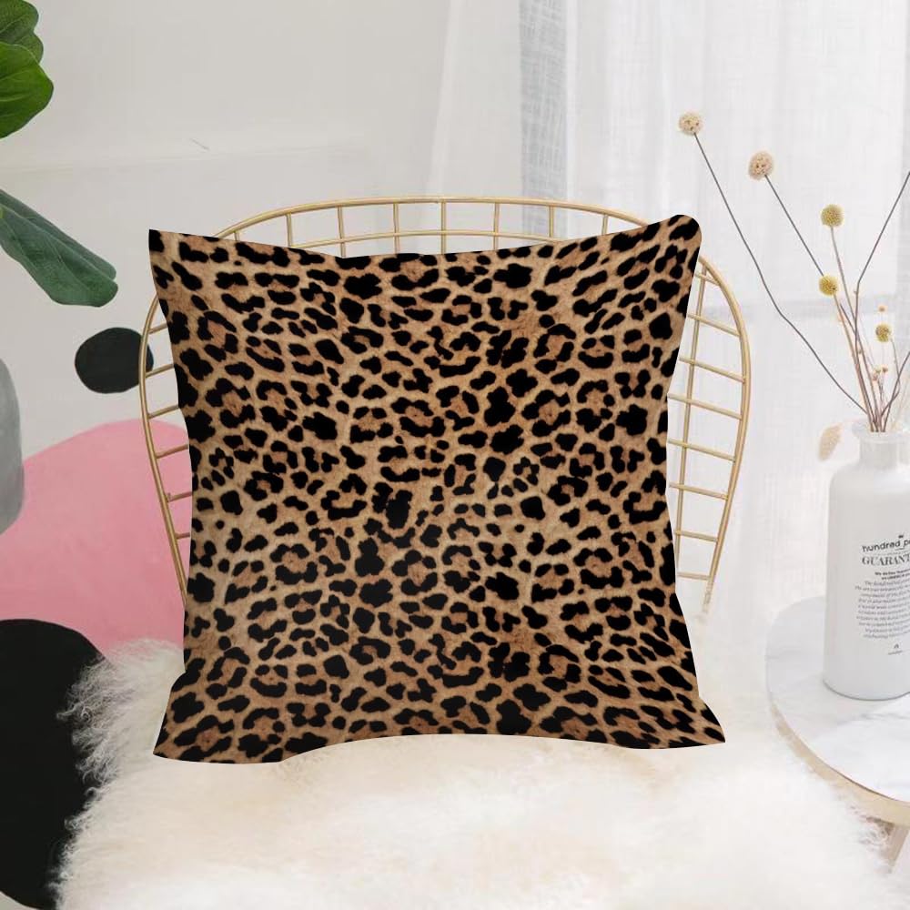 Hyosxw Leopard Skin Pattern Design For Print Seamle - A6 Cushion Cover,Throw Pillow Case Home Decorative For Living Room Bedroom Sofa Chair 18X18 Inch,Leopard Skin Pattern Design For Print Seamle,Pillowcase 45X45cm