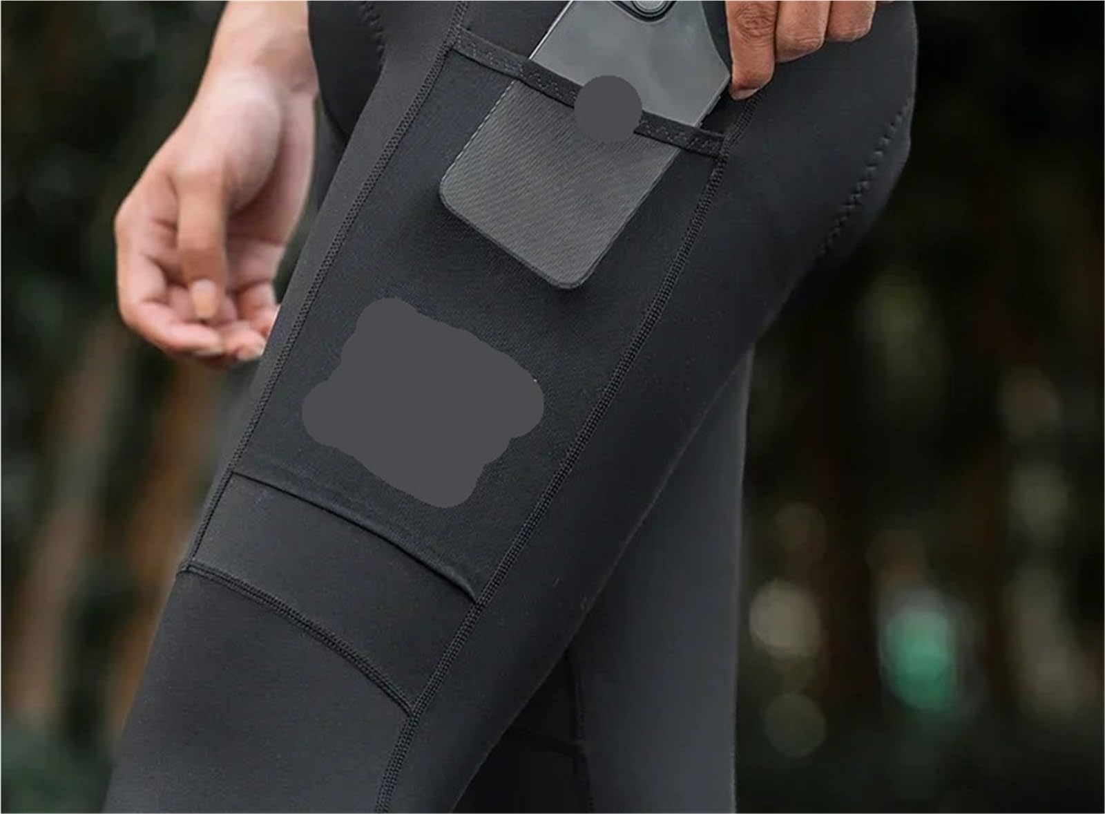 Pantaloni da Ciclismo in Pile Termico Leggings Equitazione Imbottiti 3D Invernali Collant Sportivi Mountain Bike Riflettenti E Traspiranti per Ciclismo