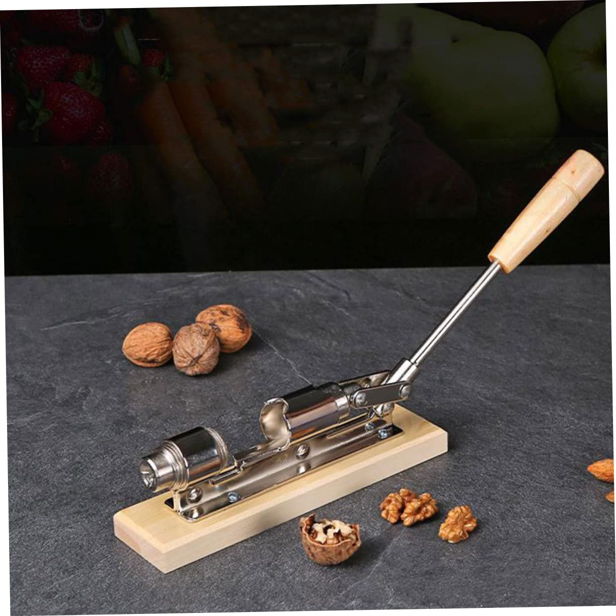 Casse-noisette en Acier Inoxydable et Bois Multifonction pour Noix