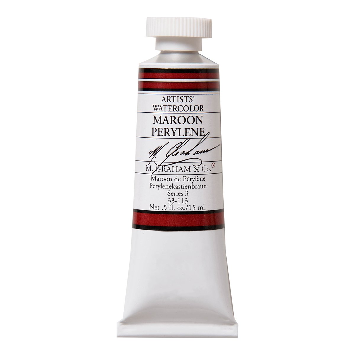 M. Graham 30ml Tube Watercolour Paint, Maroon, Peyrelene