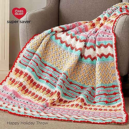 Image of Red Heart Super Saver Jumbo White Yarn - 2 Pack of 396g /14oz - Acrylic - 4 Medium (Worsted) - 744 Yards - Knitting /Crochet & Super Saver Yarn, 3 Pack, Black 3 Count