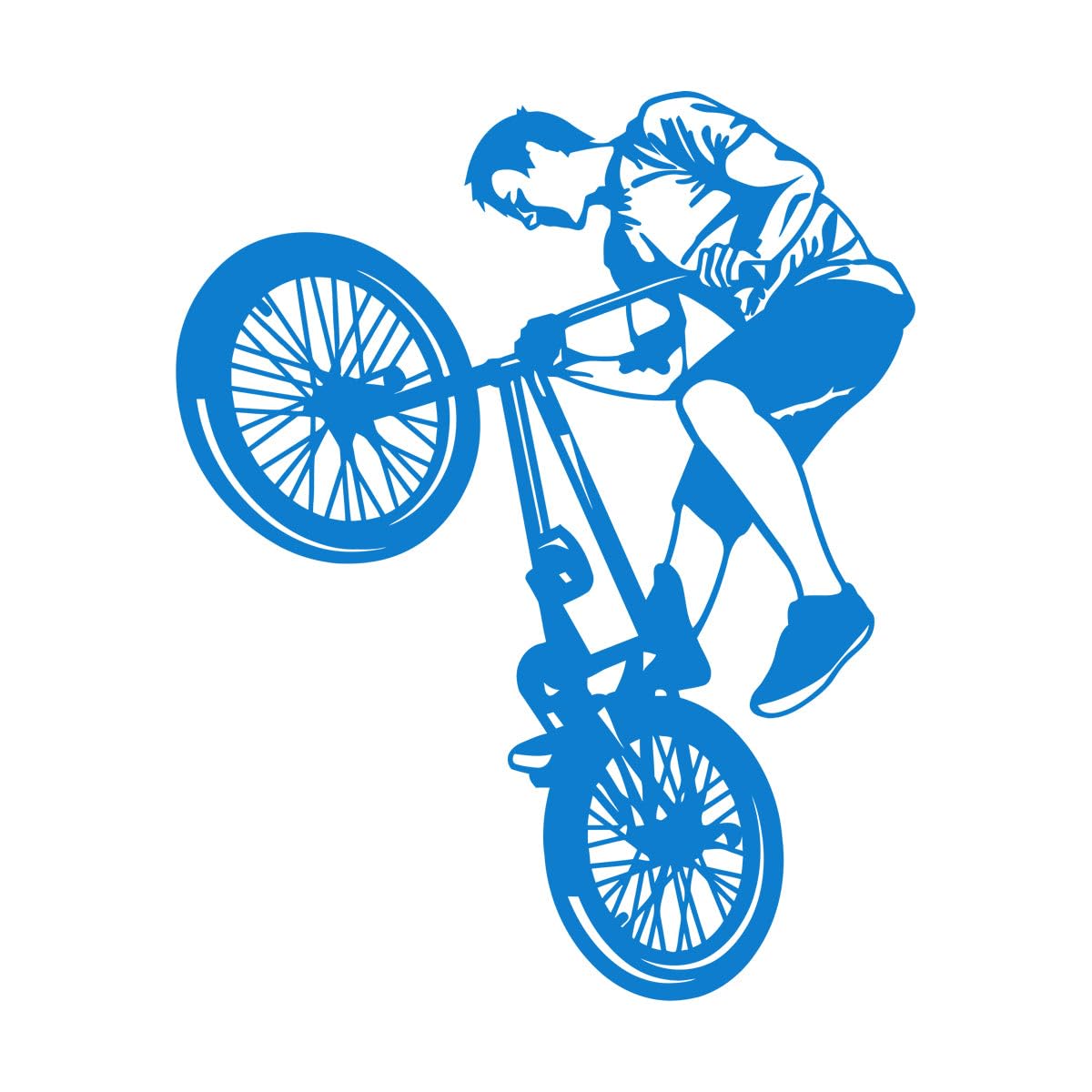 Vinyl Wall Decal Bike Sport Freestyle Bicycle Decor Stickers Mural BMX Freestyle Hobby Wall Sticker Home Decor Boys Room Large - 57x70cm โ image 1