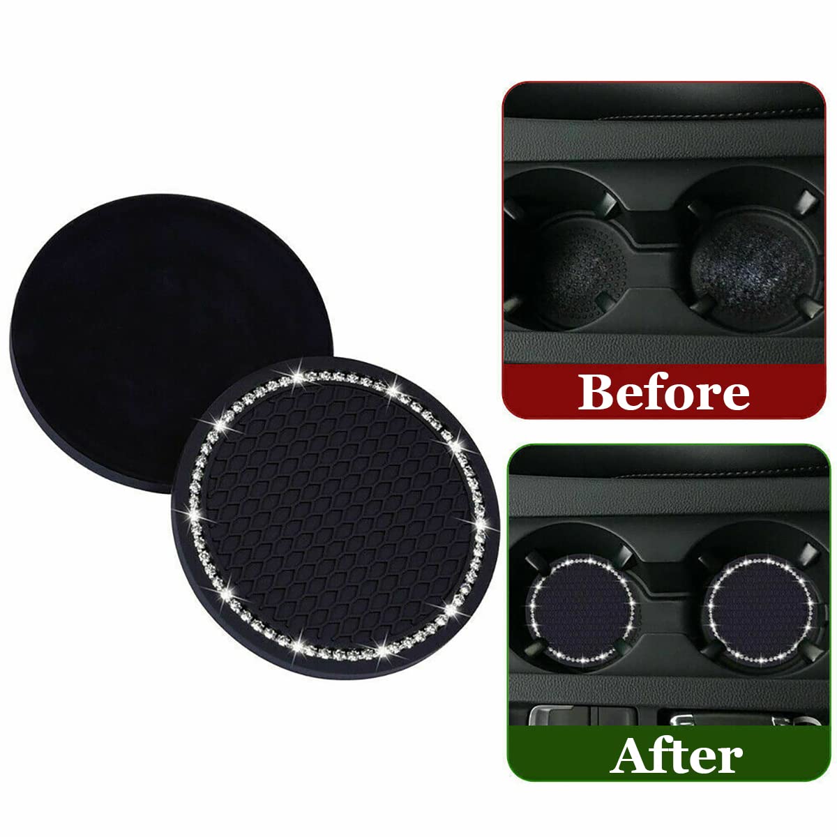 Lot De 4 Dessous De Verre Silicone Pour Voiture – Antidérapants, étanches Et Universels