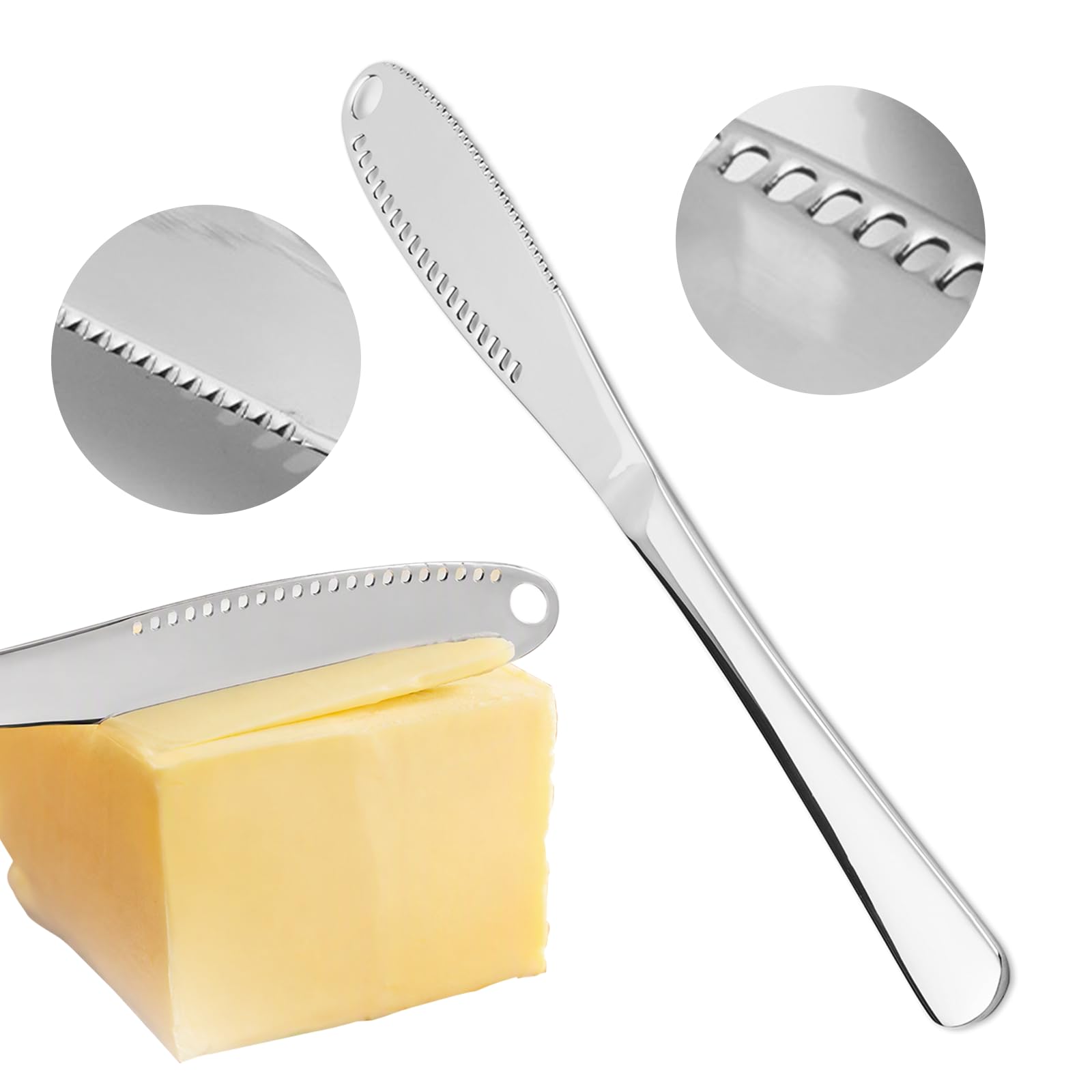 KOOMADE 18/10 Stainless Steel 3 in 1 Butter Knife, Butter Spreader