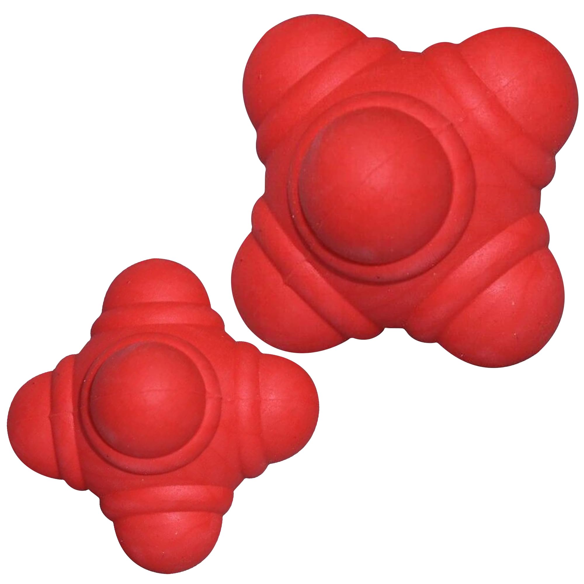 22YardsPro Reaction Ball – Red Reflex Training Ball for Agility, Speed & Hand-Eye Coordination – Small & Medium Sizes – High-Bounce Rubber for All Sports Training