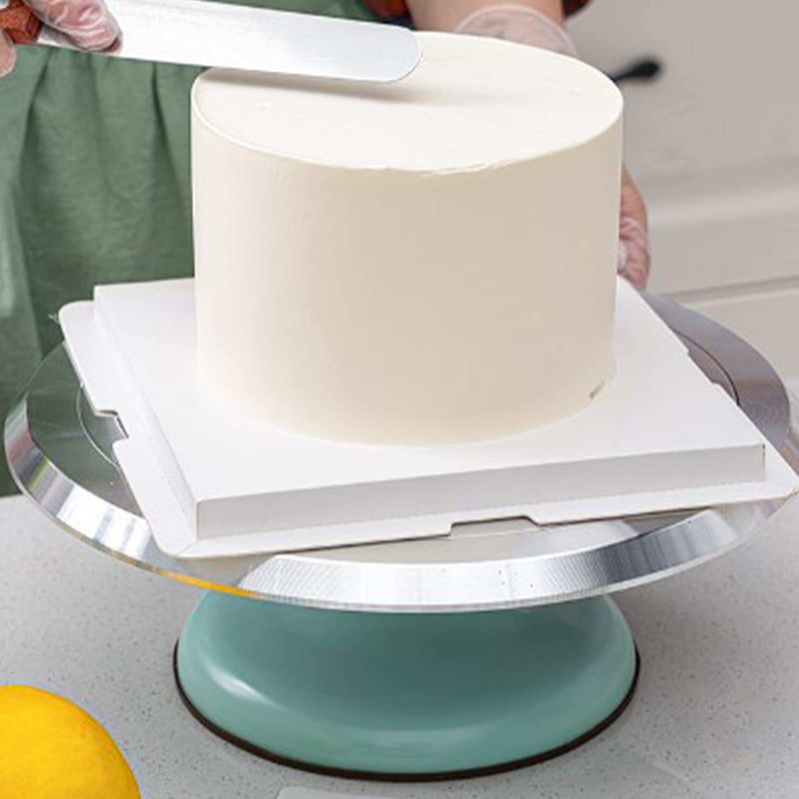 Rotating Cake Stand - 10 Inch Aluminum Alloy Turntable For Cake Decorating & Baking - View #12