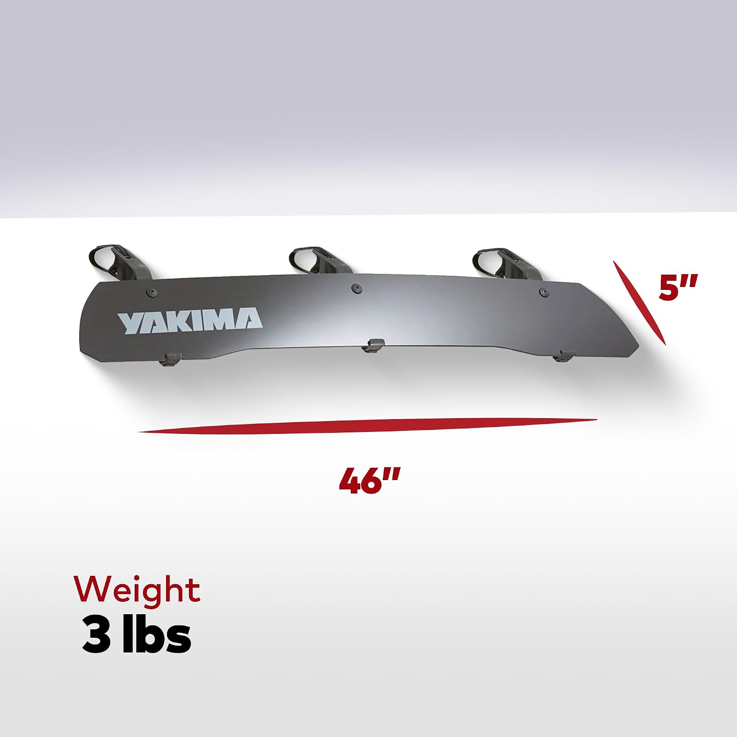 YAKIMA, WindShield Fairing for Roof Racks, Quiet Noise, Reduce Drag