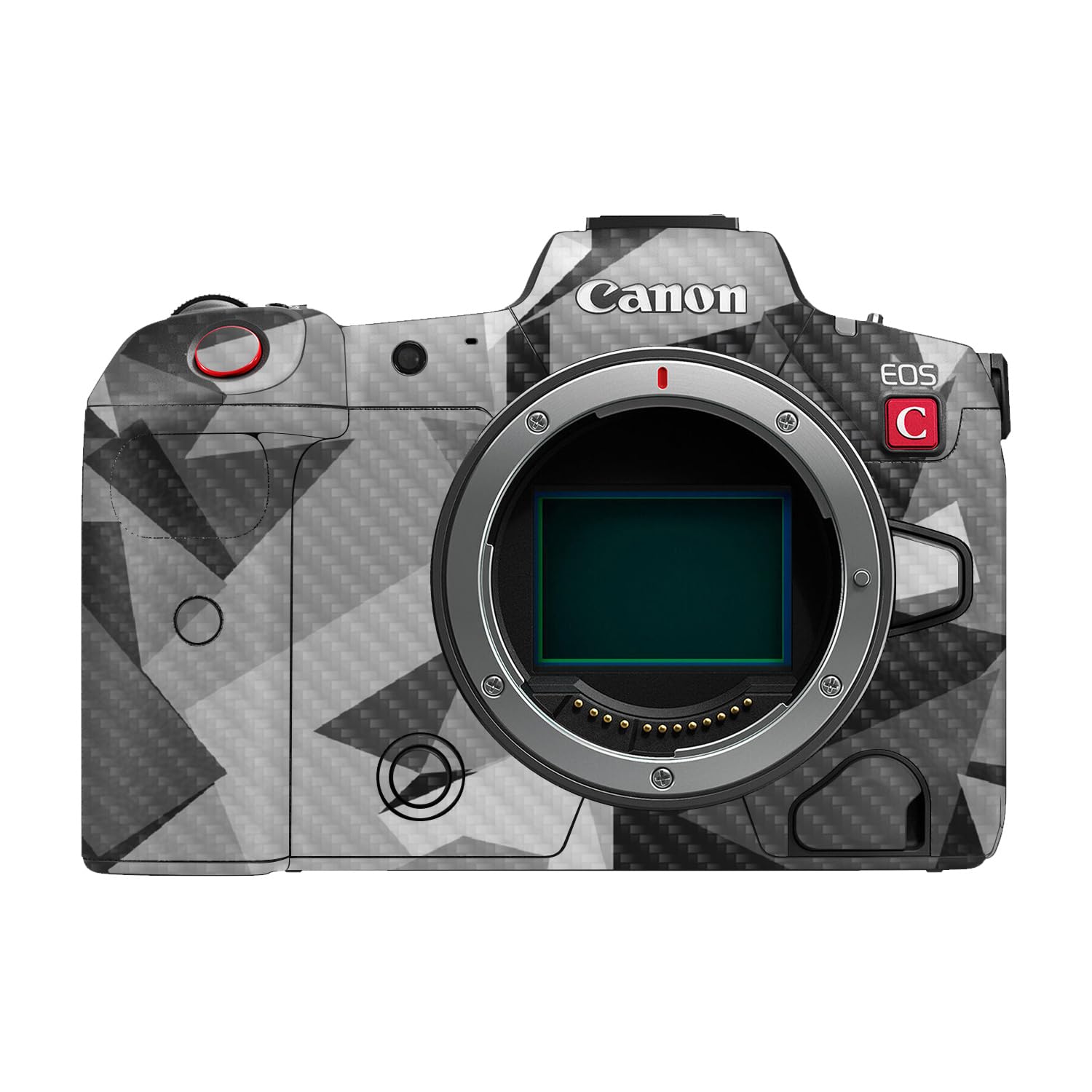 Carbon Fiber Camera Skin Compatible with Canon EOS R5C (2022) - Mono Camo - Premium 3M Vinyl Protective Wrap Decal Cover - Easy to Apply | Crafted in the USA by MightySkins