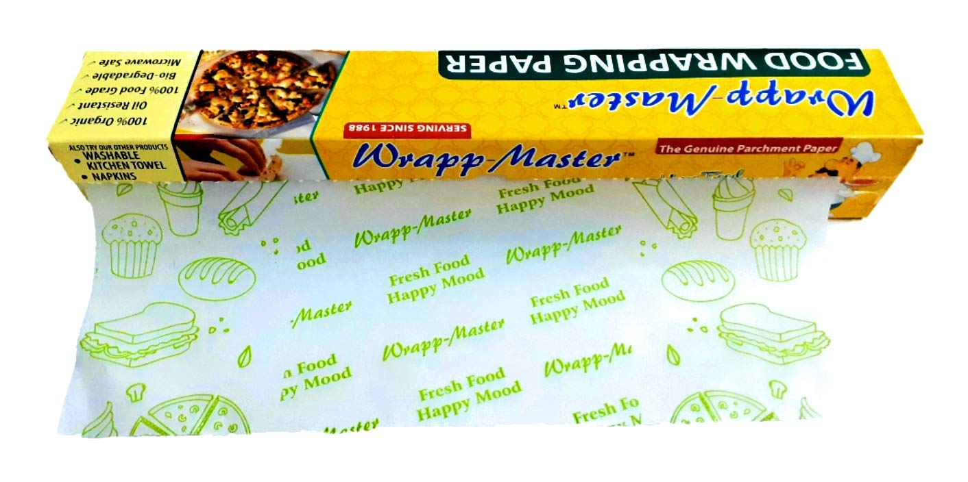 Food Wrapping Paper roll for Kitchen | Butter Paper roll for Wrapping, Storing, Heating | Oil Proof roll Wrapp-Master (20 Meters, 1)