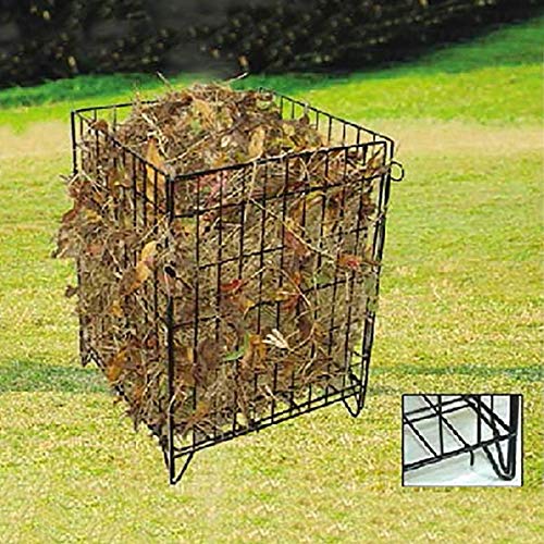 Preisvergleich Produktbild RAMROXX 34183 Garten Biomüll Komposter Metall Stahlgitter pulverbeschichtet 68x48x48cm schwarz