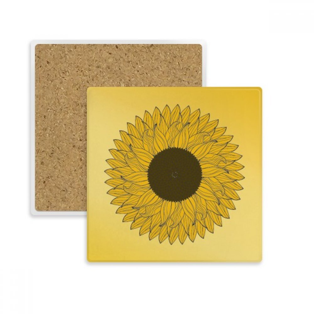 Coaster de boissons multicolor tournesol idéal pour vos pauses café et apéritifs en terrasse