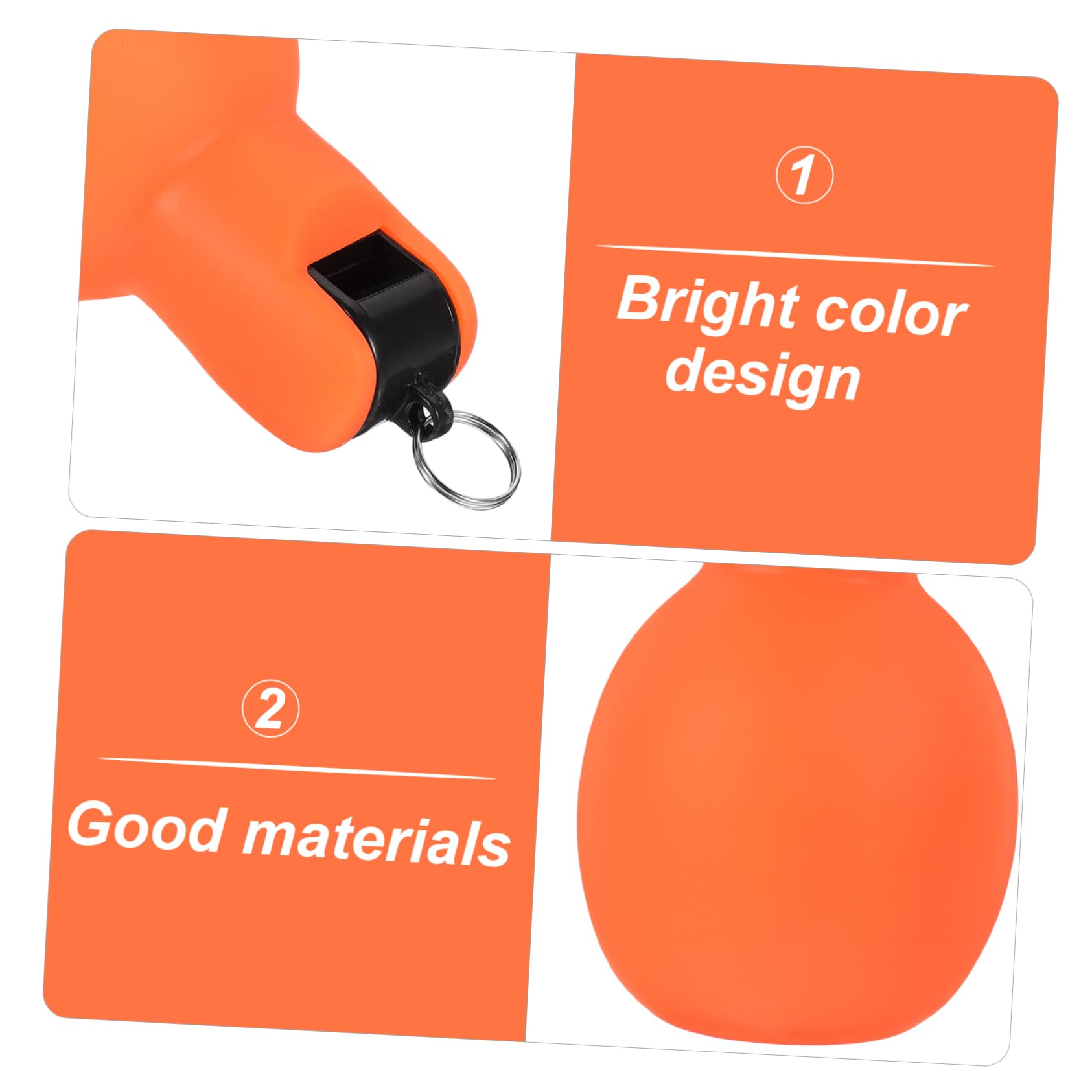 Mipcase Lot De 4 Sifflets À Main Légers en PVC pour Arbitres Enseignants Et Survivalistes (2 Pièces X 4)