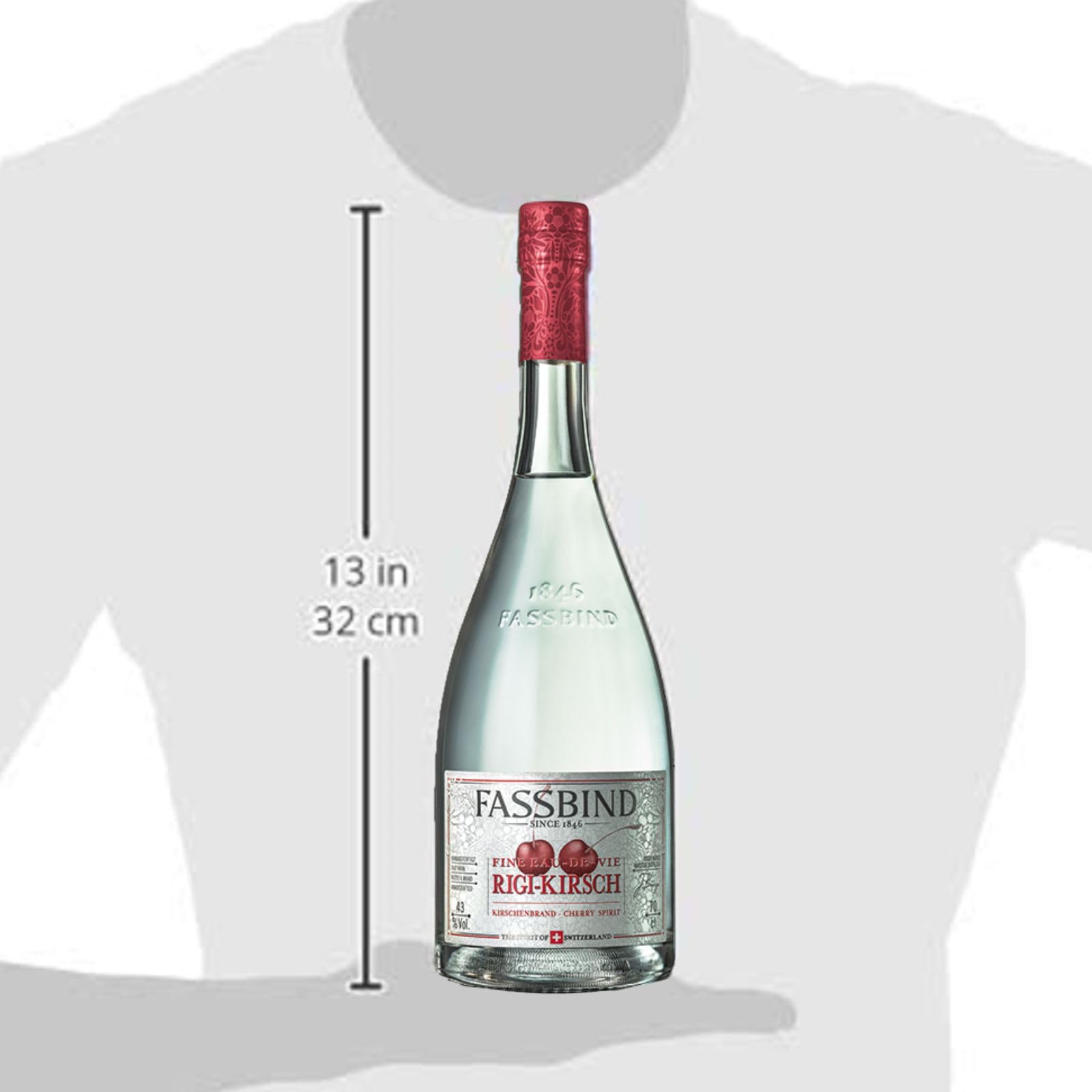 Fassbind Les Eaux de Vie Rigi-Kirsch in Geschenkpackung mit 43% vol. (1 x 0,7l)