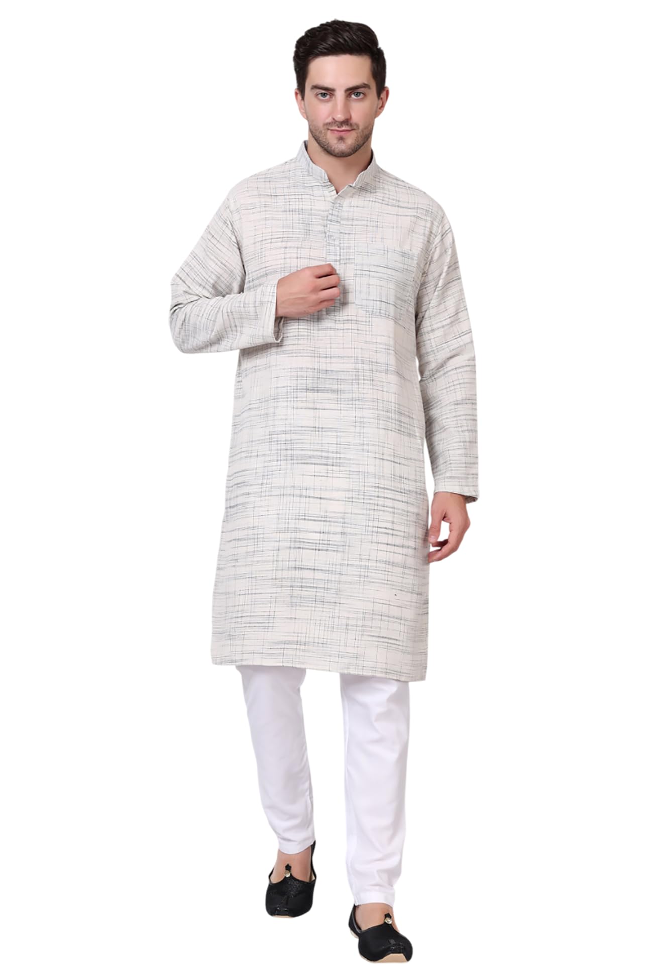 febri Men's Cotton Handloom Fabric Kurta | Casual Kurta for Men-picture-34