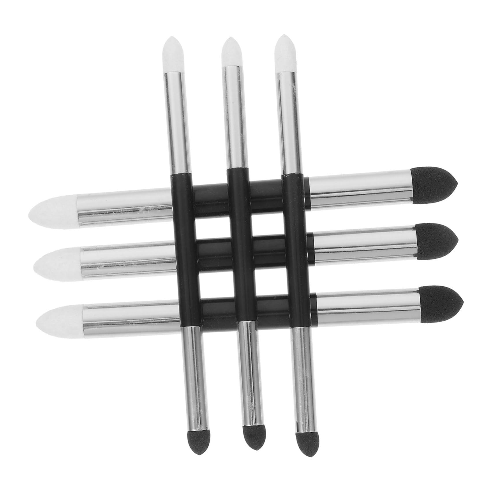 Set 6pz Pennelli Spugna Doppia Punta Lavabili per Disegno Portatili e Resistenti per Schizzi e Pittura Principianti