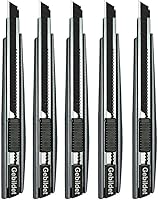 Vista 12 de 1 cuchillo utilitario con cerradura para mano derecha e izquierda de 0.354 in con 10 cuchillas reemplazables, cuchillo de corte de vinilo