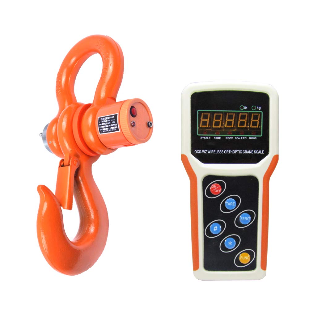 MXBAOHENG 2T Digital Electronic Wireless Hanging Crane Scale 2000kg Industrial Hanging Scale with Handheld Meter