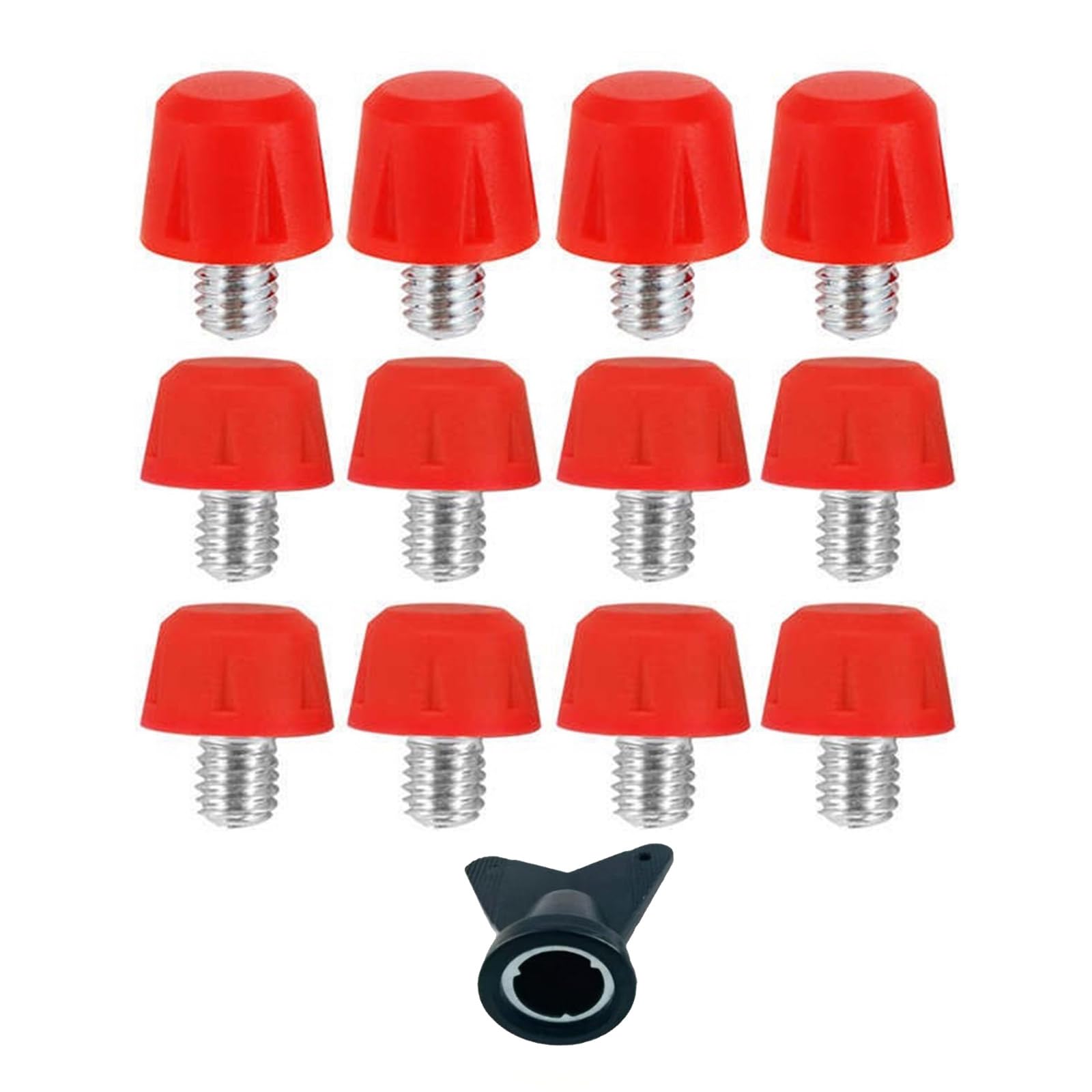 Gmbylby Red 12Pcs 6Mm Thread Football Studs Replacement Cleats Boot Spikes Soccer For Boot Enduring Replacement Cleats