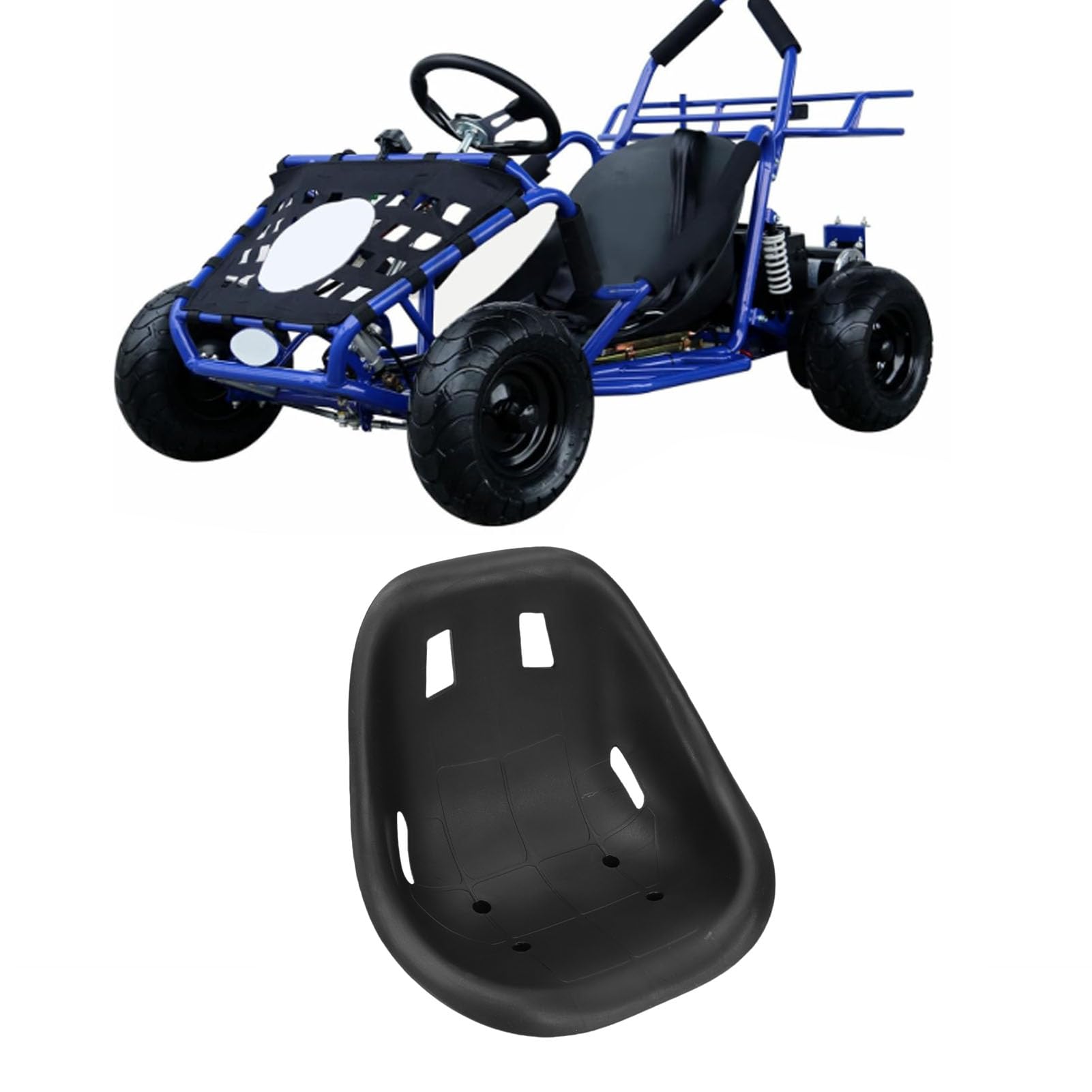 Yosoo Go-Kart-Sitz, Plastik-Bucket-Sitz-Ersatz für Drift-Trike-Rennkart-Buggy-Roller DIY-Sattel für Outdoor-Sportfahrzeuge