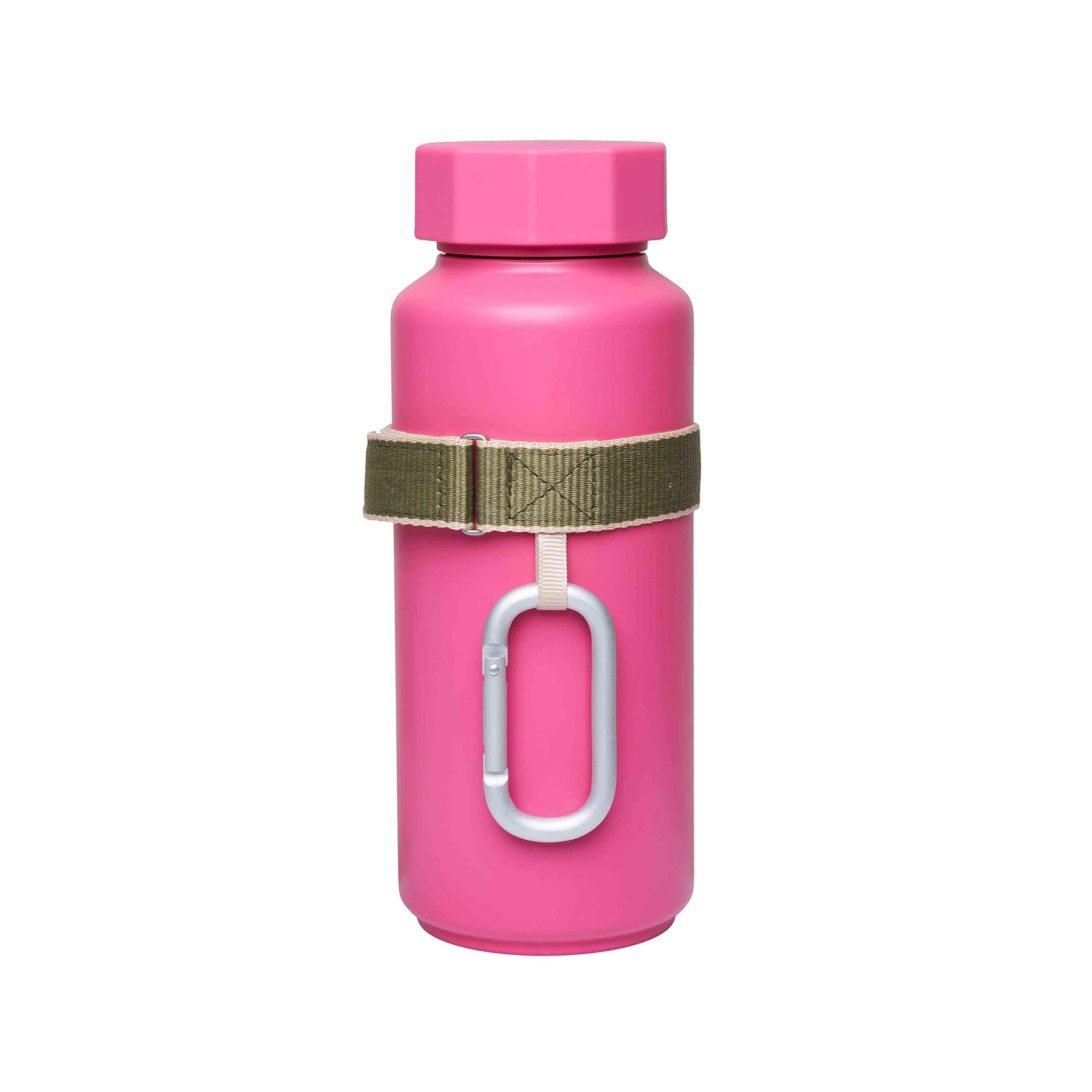 Design Letters Olive Carry Strap Carry Straps | Insulated Bottle Holder | Carabiner Designed In Denmark | Camping Accessories Perfect For Travel | Bottle Carrying Strap