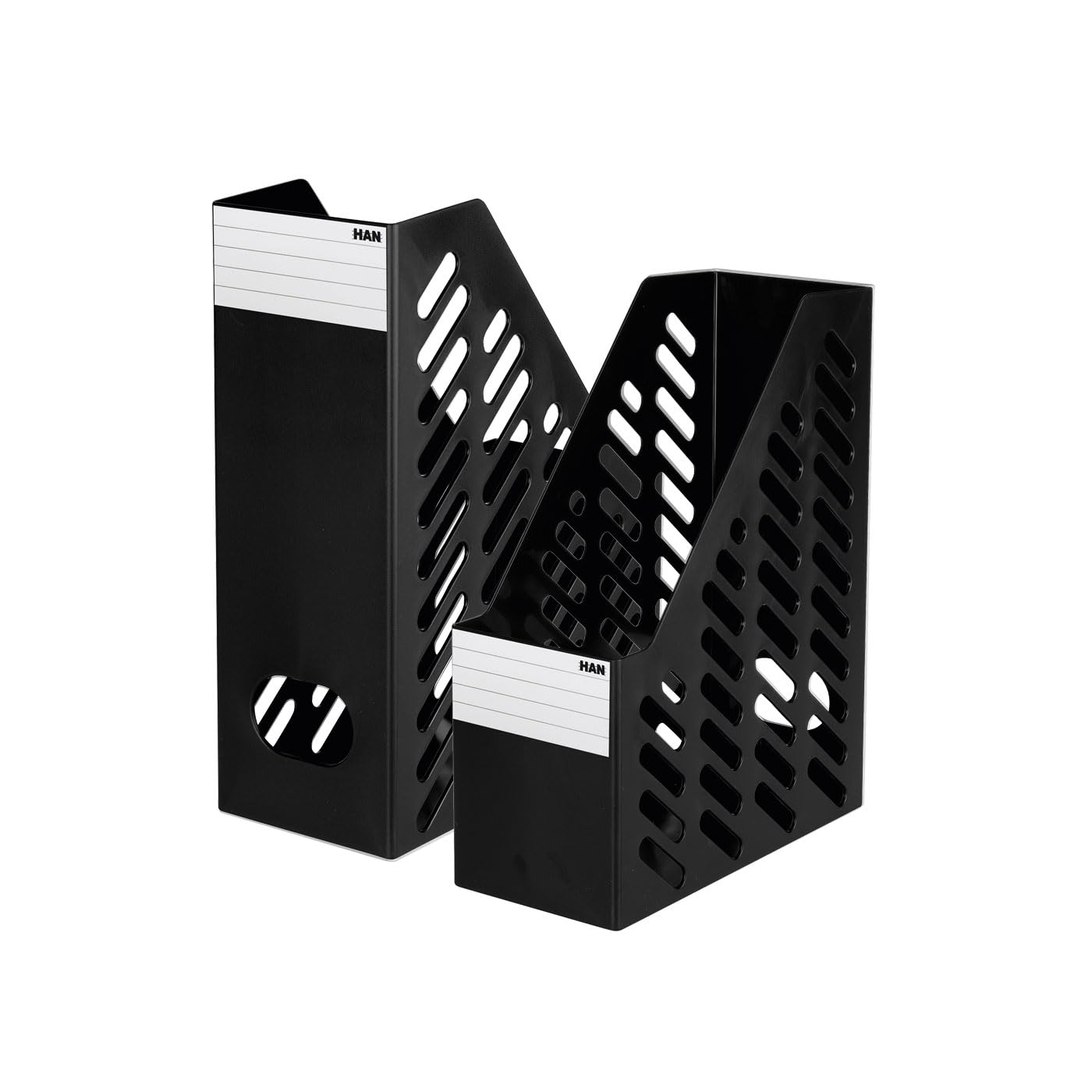 HAN 1603-13, KLASSIK XXL magazine file. High-quality, sturdy, stable and stylish, with label, pack of 2, black
