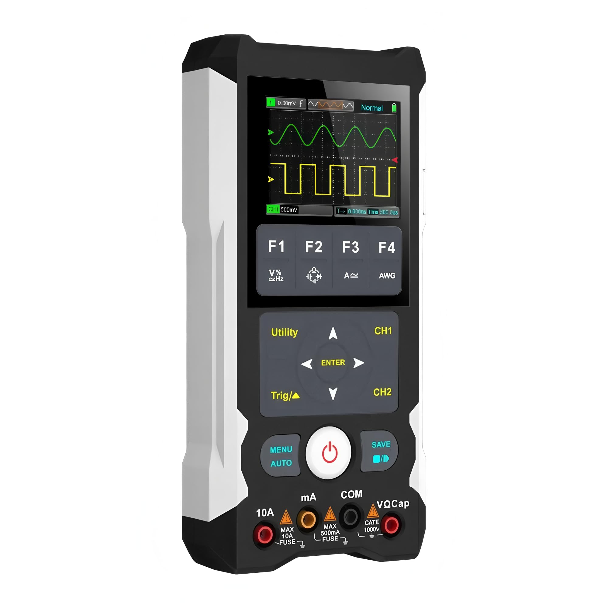 ET829 Oscilloscope à stockage numérique 2 canaux 80MHz, multimètre, générateur de signaux, 3 en 1 pour réparation électronique et automobile (ET829)